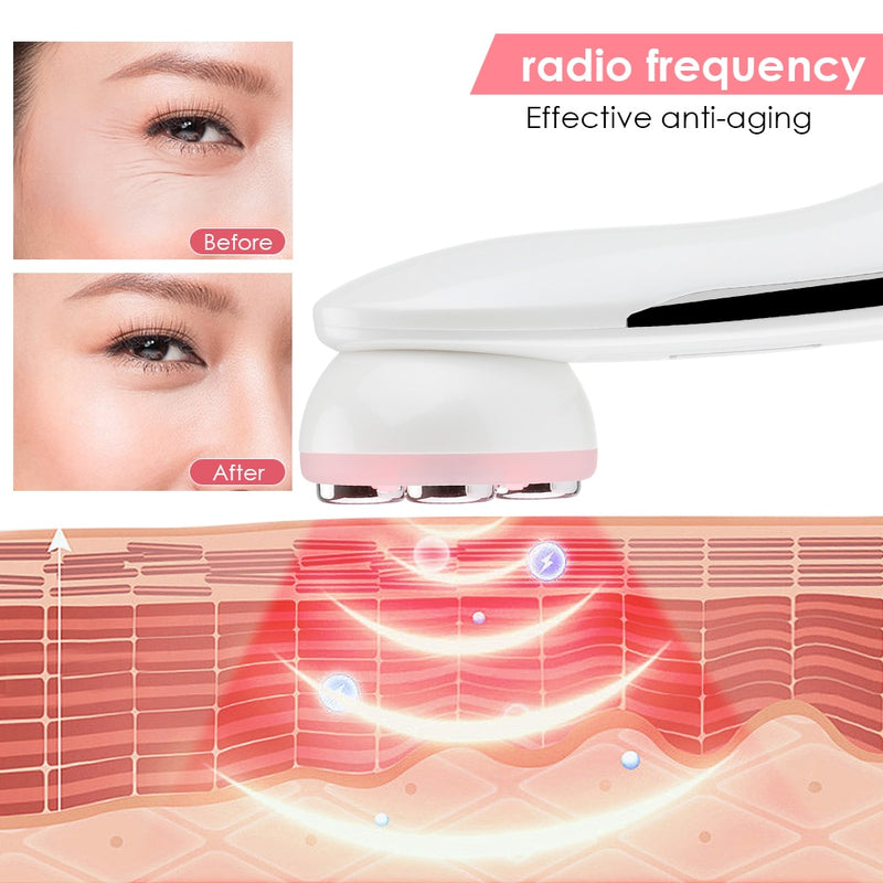 Aparelho Tratamento Facial Fototerapia e Radiofrequência Led -  5 em 1